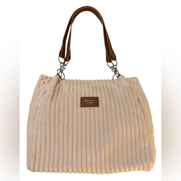 Meiduola YYDS Handbags - Cream corduroy shoulder bag - NWOT